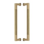 M Marcus Heritage Brass Back to Back Door Pull Handle Bauhaus Design 330mm length